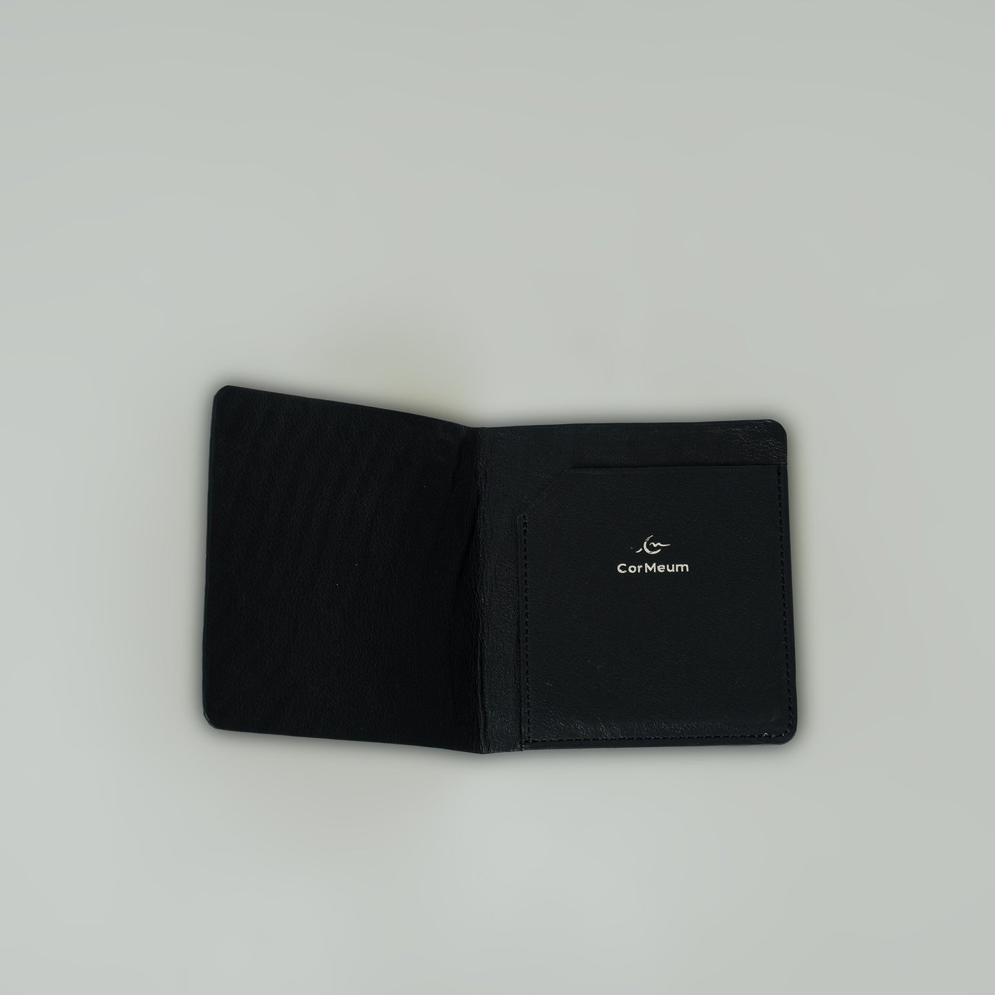 CROCODILE LEATHER MATTE BLACK SLIM MONEY CLIP