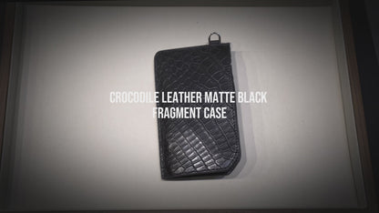 CROCODILE LEATHER MATTE BLACK FRAGMENT CASE